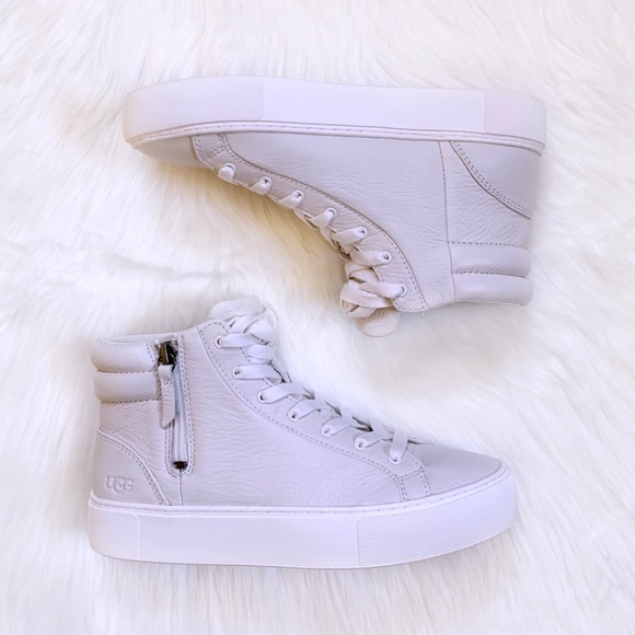 UGG Women’s Olli White Leather Sneakers - Picture 5 of 9